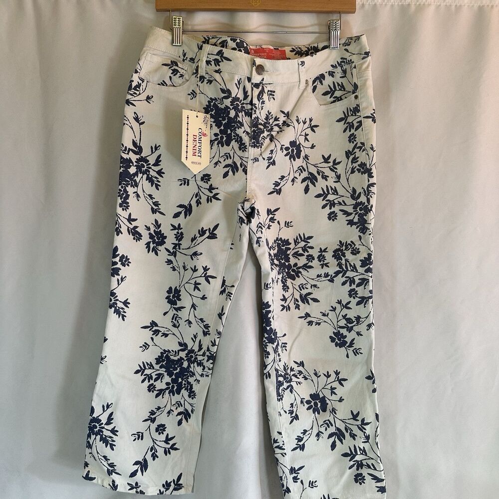 Comfort Denim Women’s Capris New Size 12 Summer Spring Comfort Casual Retail $40